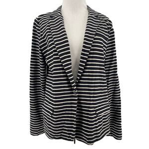 Soft Joie Women's Black Striped Long Sleeve Blazer Size Medium
